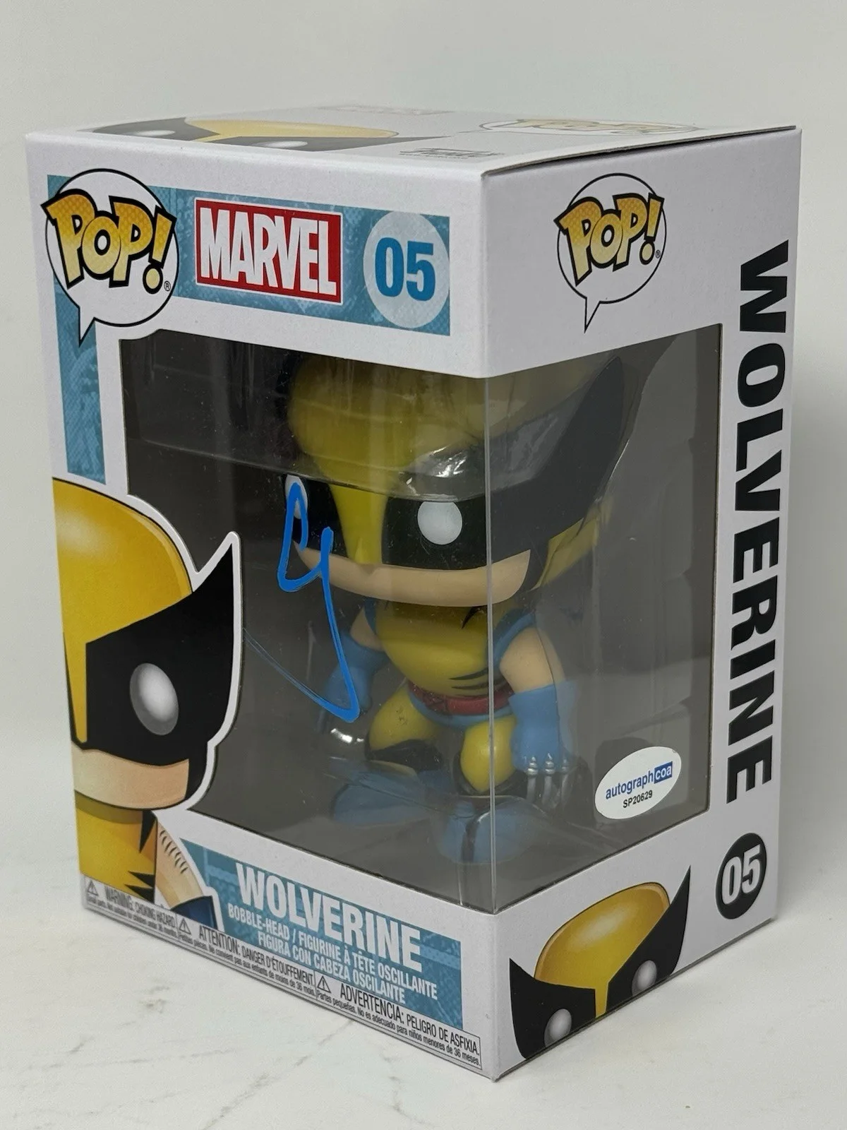 HUGH JACKMAN — Hugh Jackman Signed Autograph Wolverine Funko Pop X-Men Marvel #05 Logan ACOA, image 3