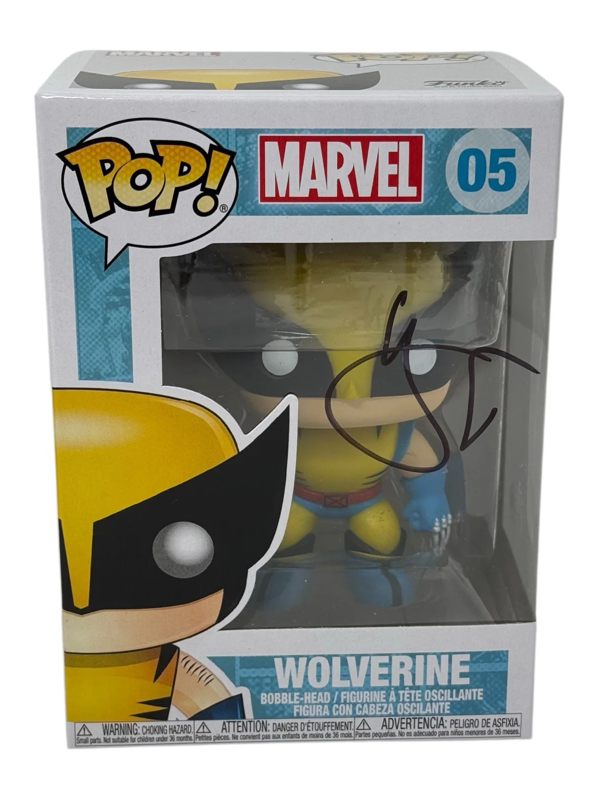 HUGH JACKMAN — Hugh Jackman Signed Autograph Wolverine Funko Pop X-Men Marvel #05 Logan ACOA