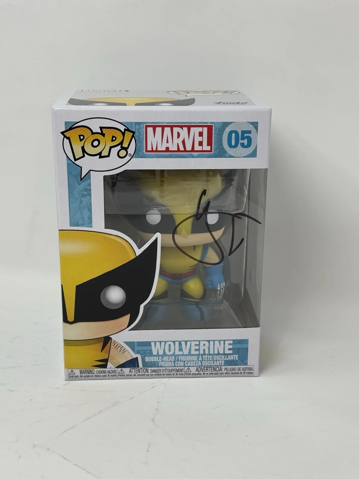 HUGH JACKMAN — Hugh Jackman Signed Autograph Wolverine Funko Pop X-Men Marvel #05 Logan ACOA, image 2