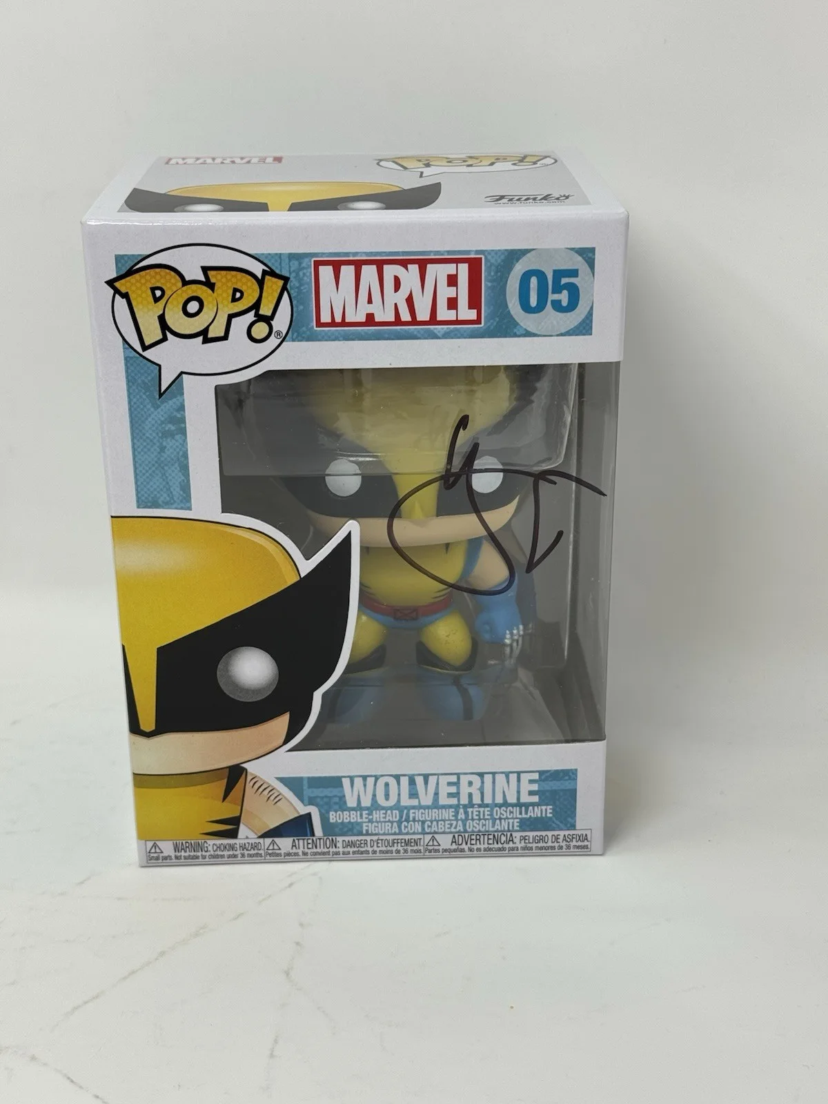 HUGH JACKMAN — Hugh Jackman Signed Autograph Wolverine Funko Pop X-Men Marvel #05 Logan ACOA, image 3