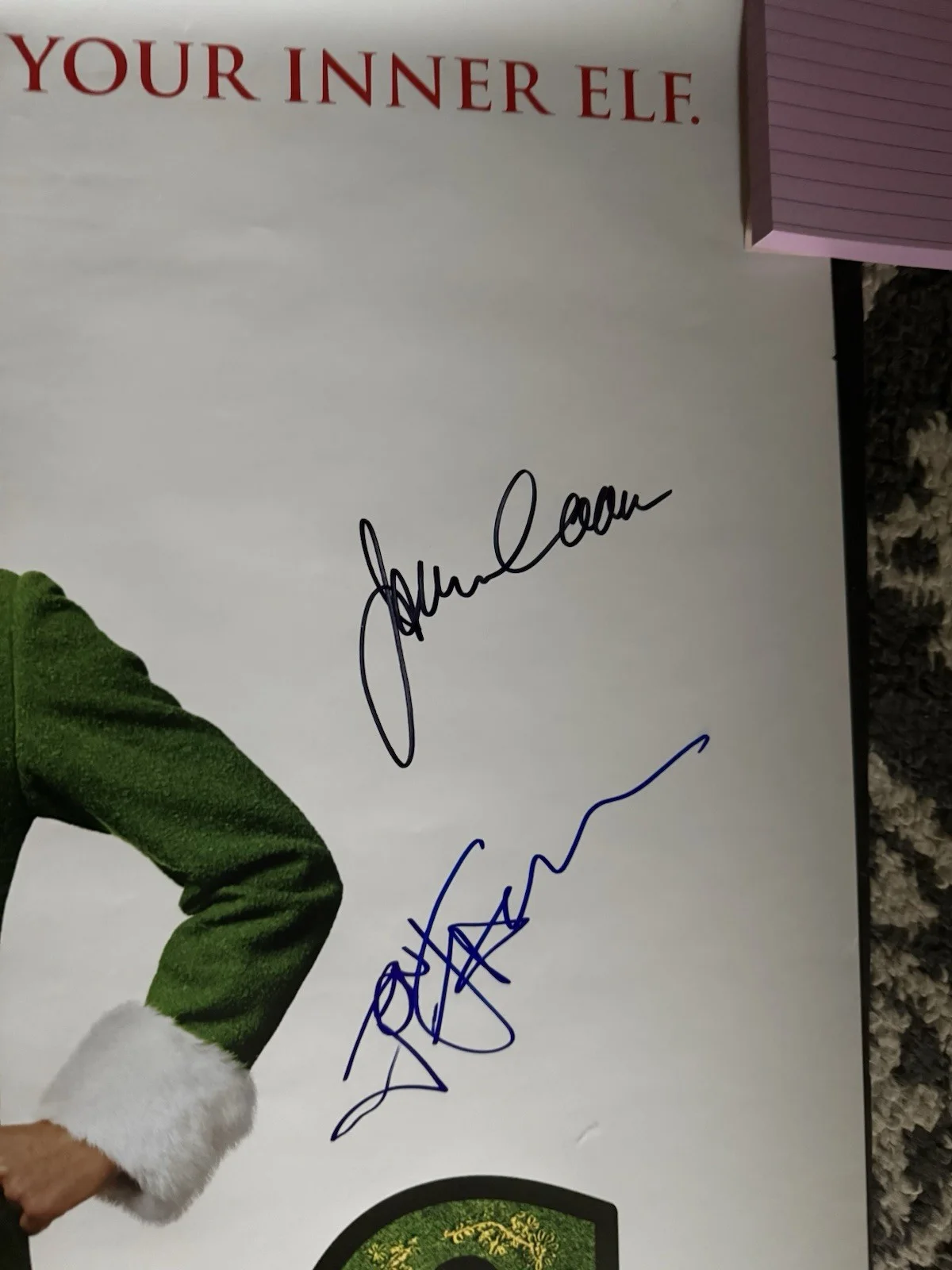 Will Ferrell Zooey Deschanel James Caan Bob Newhart, Ed Asner — Signed 27 X 40 DS Elf Movie Posters Will Ferrell James Caan Zooey Deschanel +4, image 2