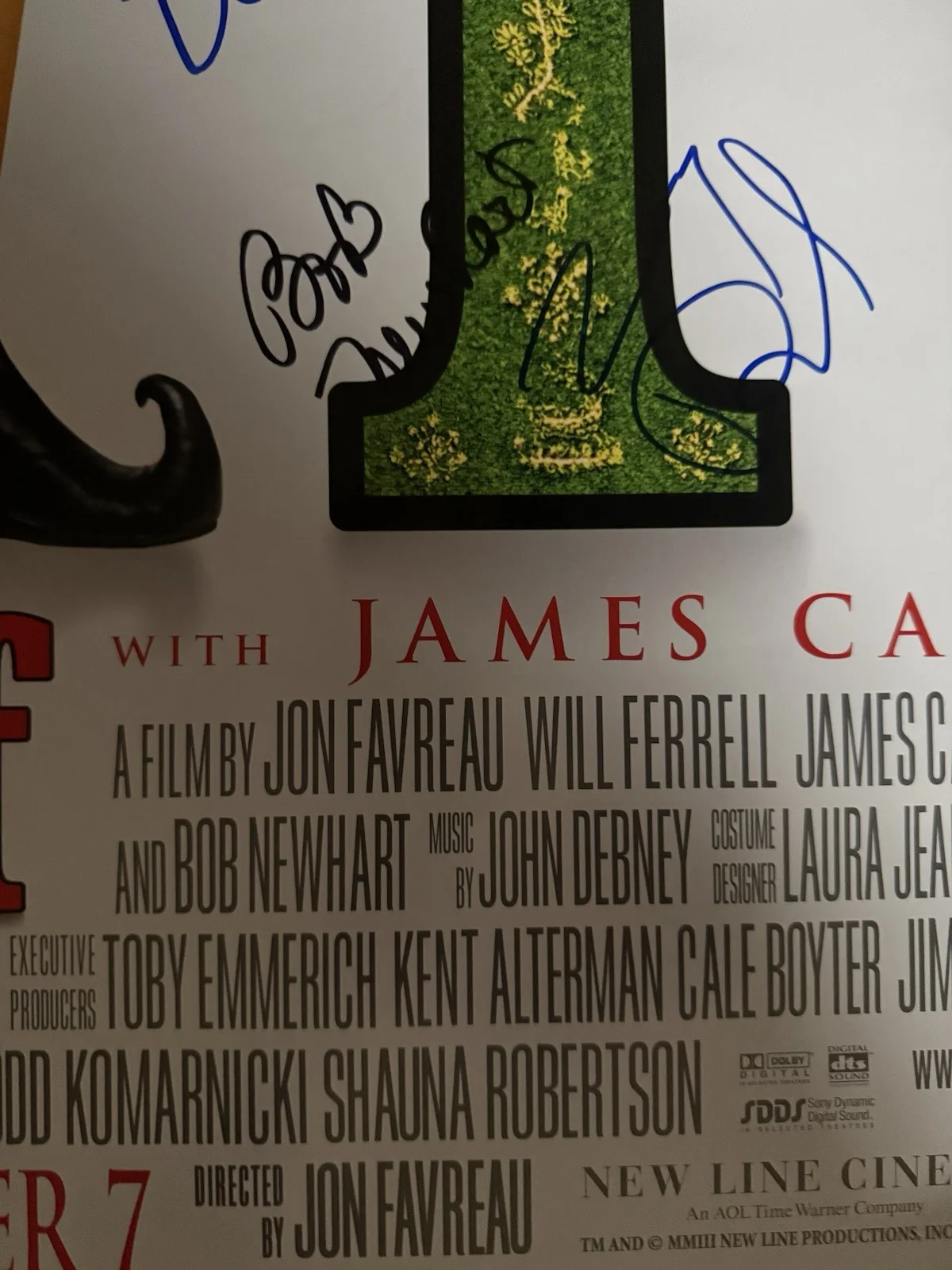 Will Ferrell Zooey Deschanel James Caan Bob Newhart, Ed Asner — Signed 27 X 40 DS Elf Movie Posters Will Ferrell James Caan Zooey Deschanel +4, image 5