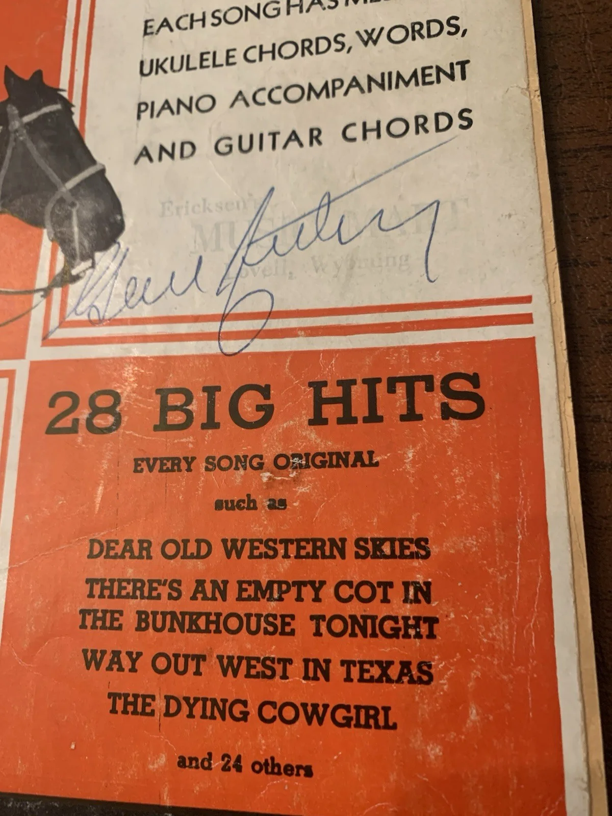 Gene Autry Signed Songbook 1934, image 2