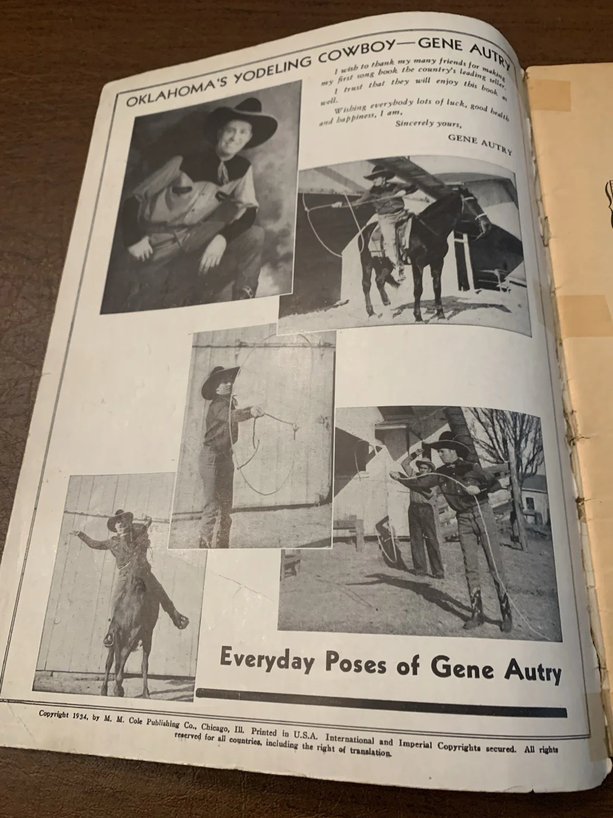 Gene Autry Signed Songbook 1934, image 3