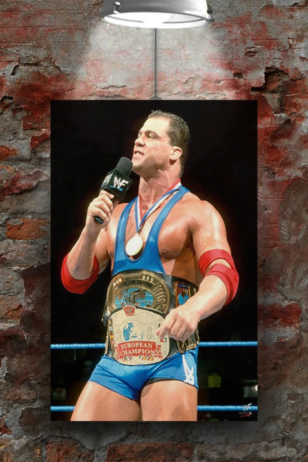 WWE Attitude Era | Kurt Angle Double Champ | Wrestling Poster | WWE Memorabilia, изображение 2