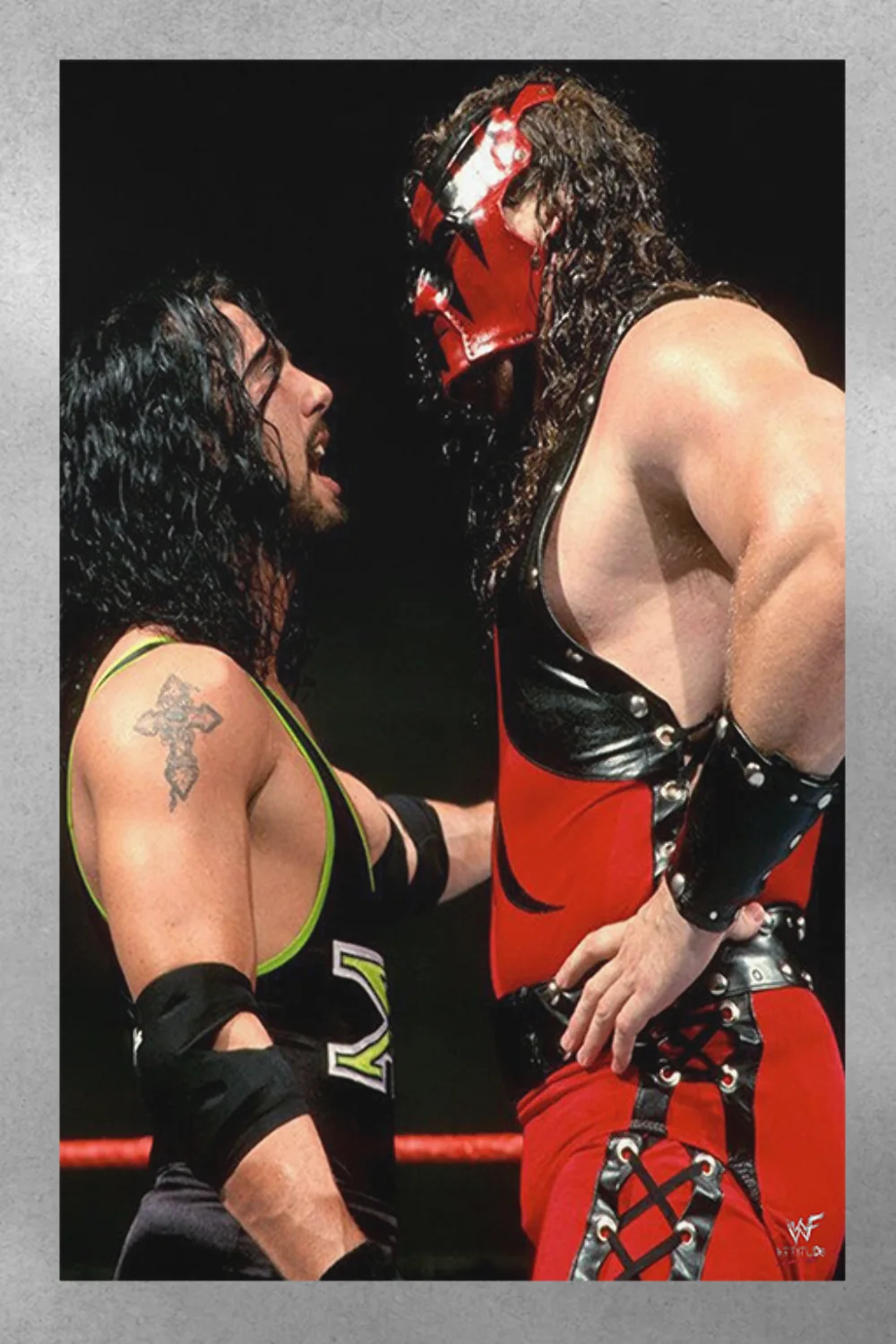 WWE Attitude Era Kane And X-Pac Poster | Vintage Wrestling Design | Signature Mo, изображение 3
