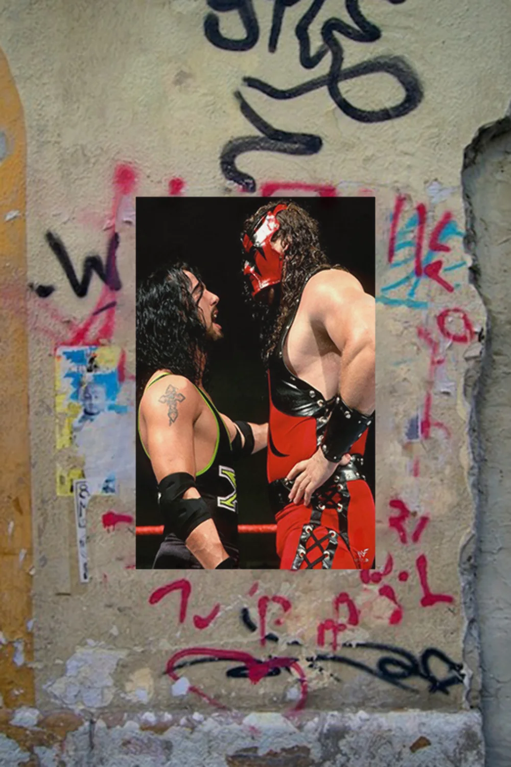 WWE Attitude Era Kane And X-Pac Poster | Vintage Wrestling Design | Signature Mo, изображение 4