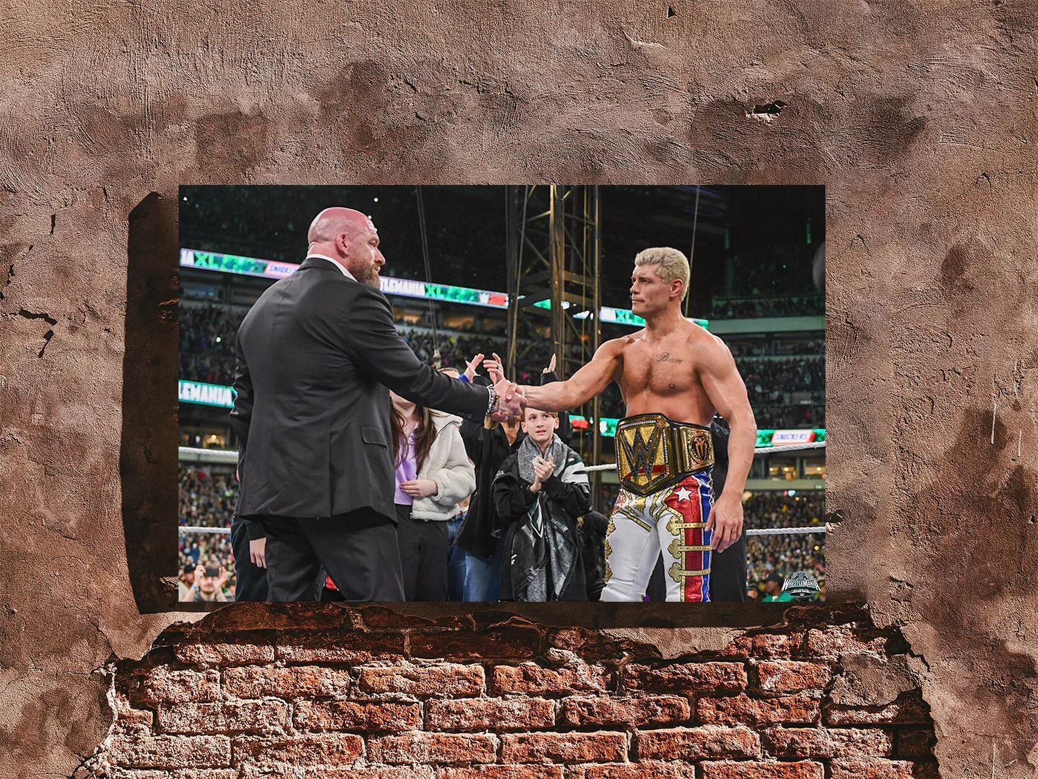 Wrestlemania 40 Premium Gloss Poster | Triple H And Cody Rhodes Undisputed Wrest, image 4