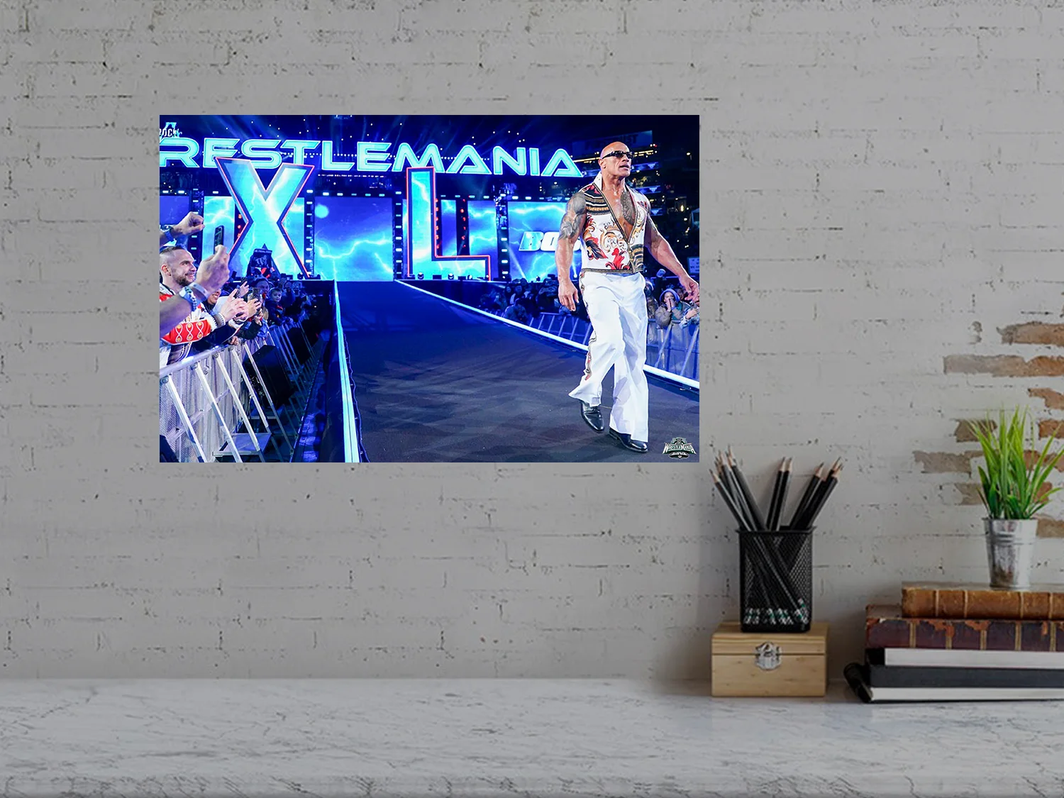Wrestlemania 40 The Rock The Boss Is Here Wrestlemania Entrance Poster | Premium, изображение 3