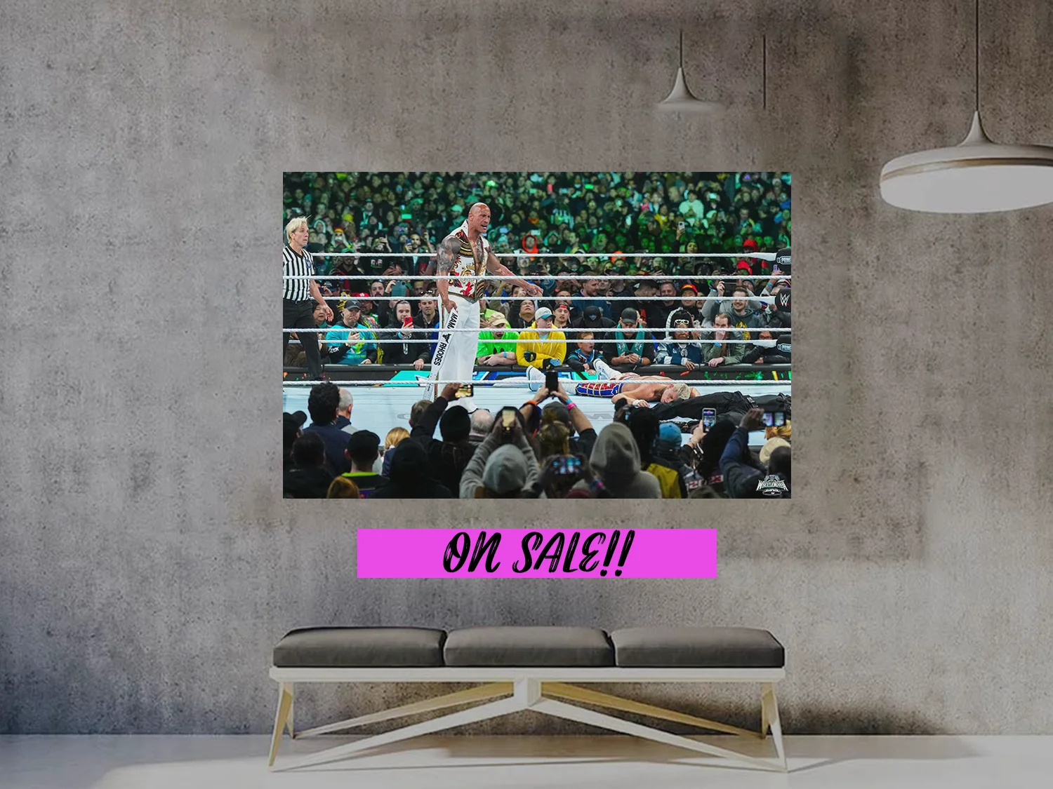 Wrestlemania 40: The Rock Lays Out Cody Rhodes | Premium Gloss Poster Featuring, image 2