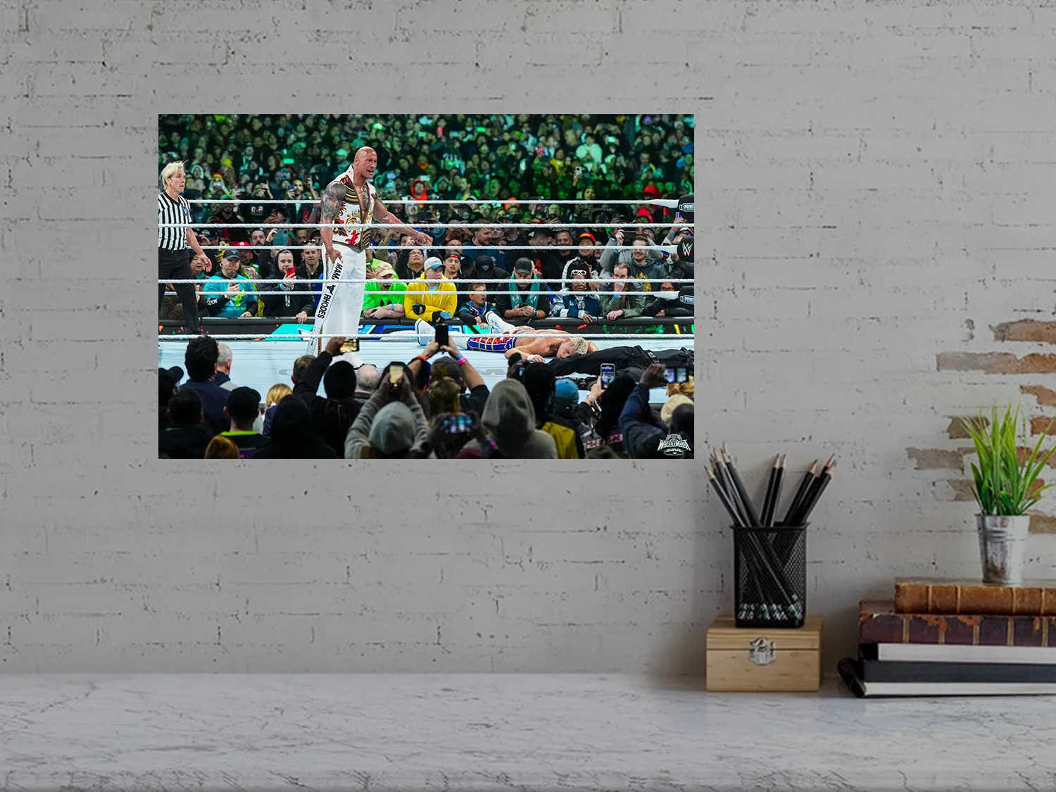Wrestlemania 40: The Rock Lays Out Cody Rhodes | Premium Gloss Poster Featuring, image 3