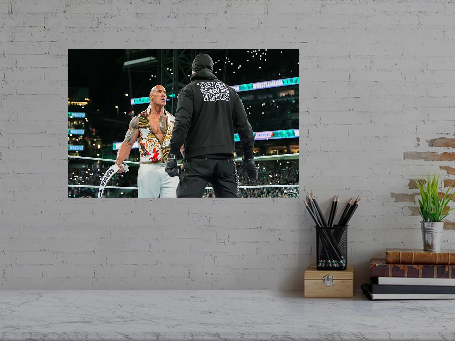 Wrestlemania 40 Premium Gloss Poster | The Rock Stares Down The Undertaker | Wre, image 3
