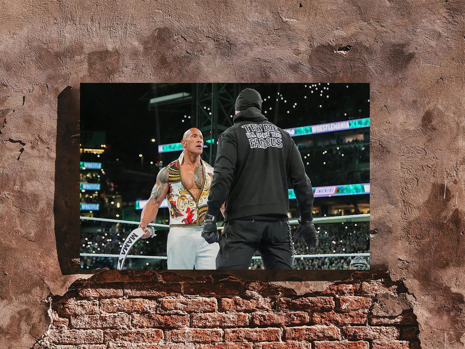 Wrestlemania 40 Premium Gloss Poster | The Rock Stares Down The Undertaker | Wre, image 4