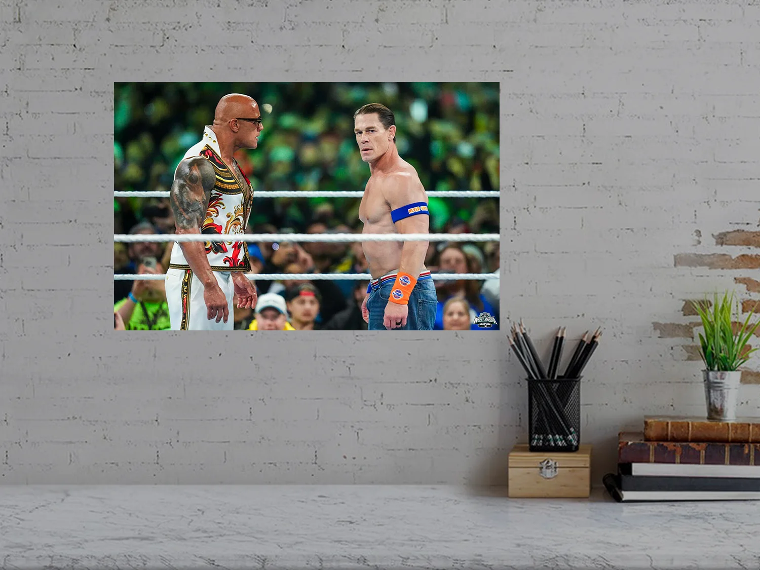 Wrestlemania 40 The Rock And John Cena Staredown Poster | Limited Edition Wrestl, image 3