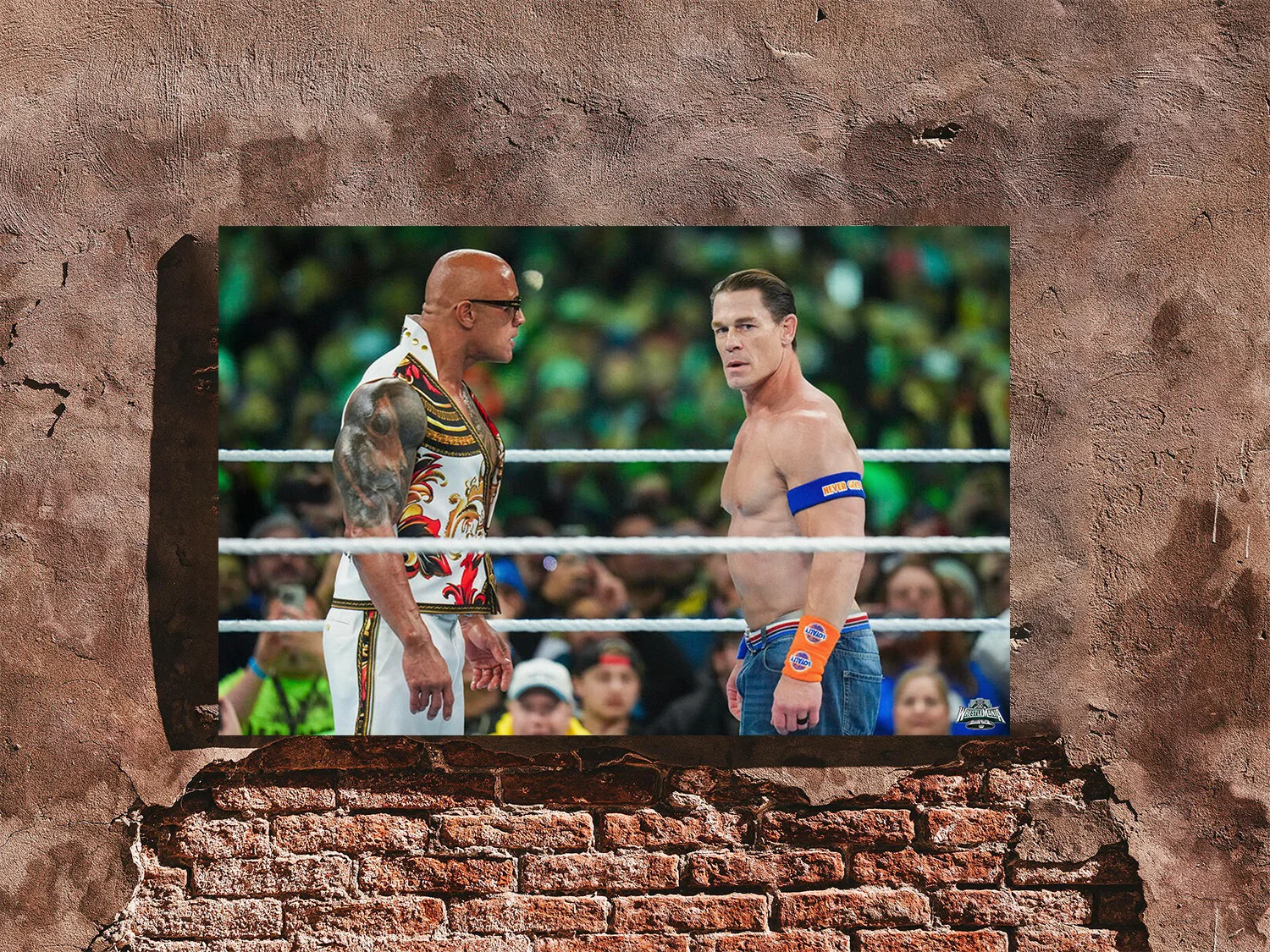 Wrestlemania 40 The Rock And John Cena Staredown Poster | Limited Edition Wrestl, image 4