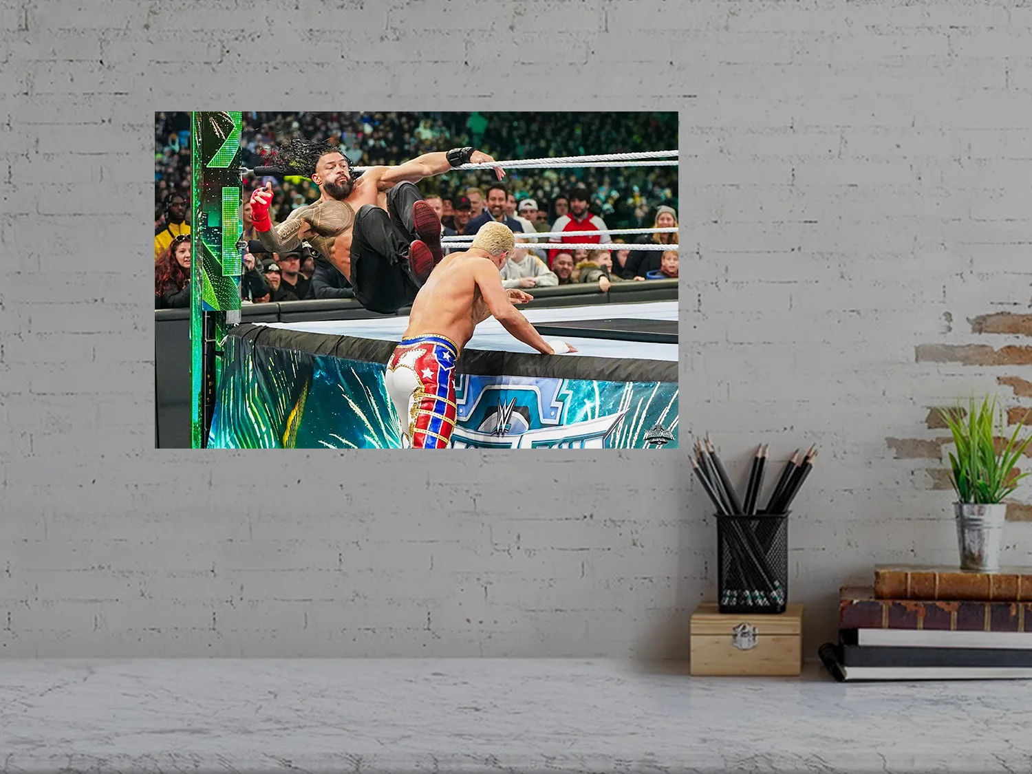 Wrestlemania 40 Poster | Roman Reigns vs Cody Rhodes Design | Premium Gloss | Wr, изображение 3