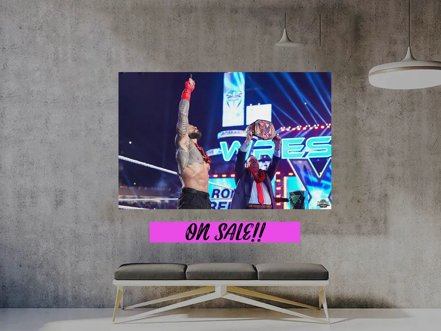 Wrestlemania 40 | Roman Reigns Tribal Chief | Premium Gloss Poster | Wrestling A, изображение 2