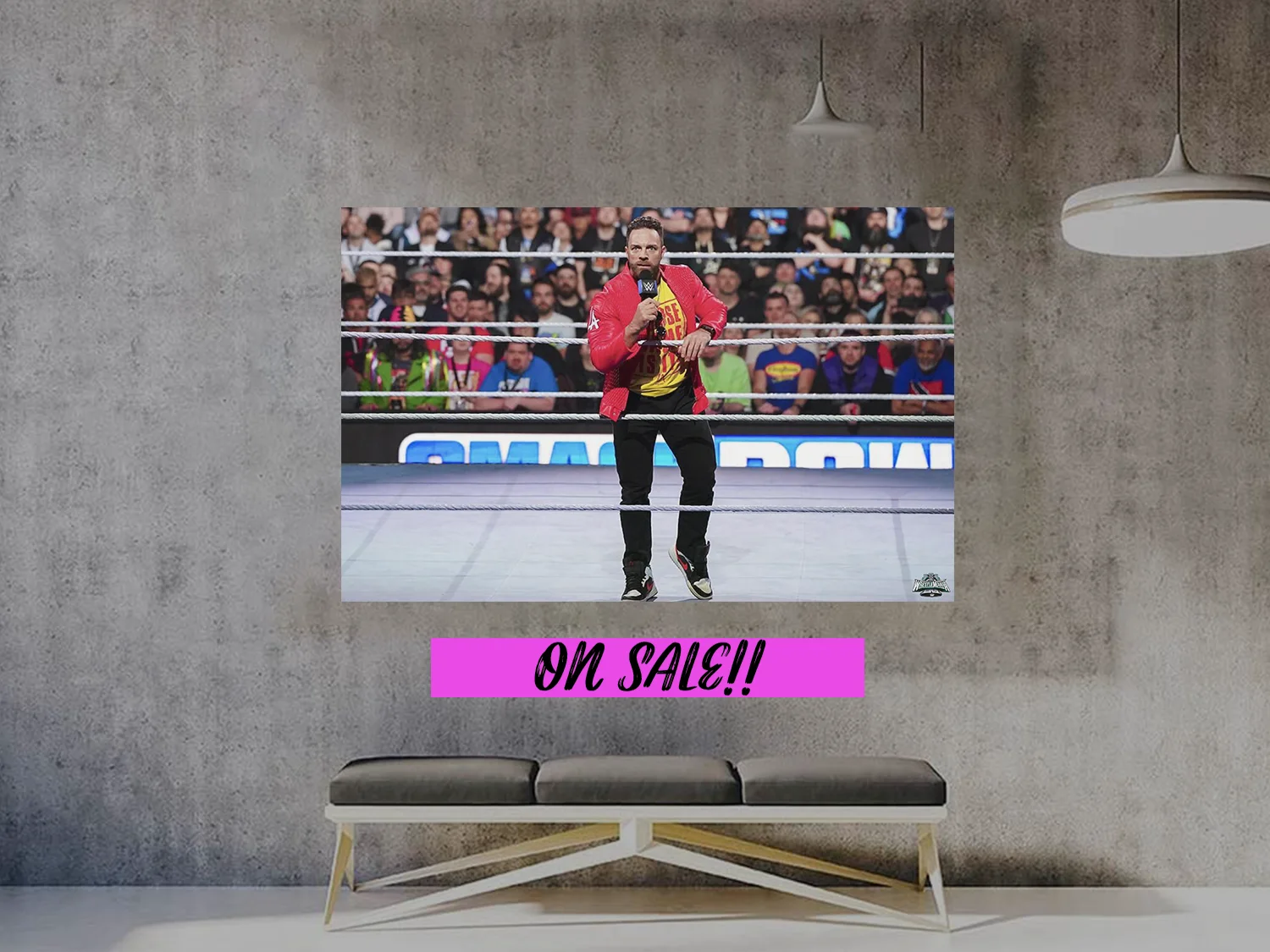 Wrestlemania 40 LA Knight YEAH Image Poster | Wrestlemania 40 Decor | LA Knight, изображение 2