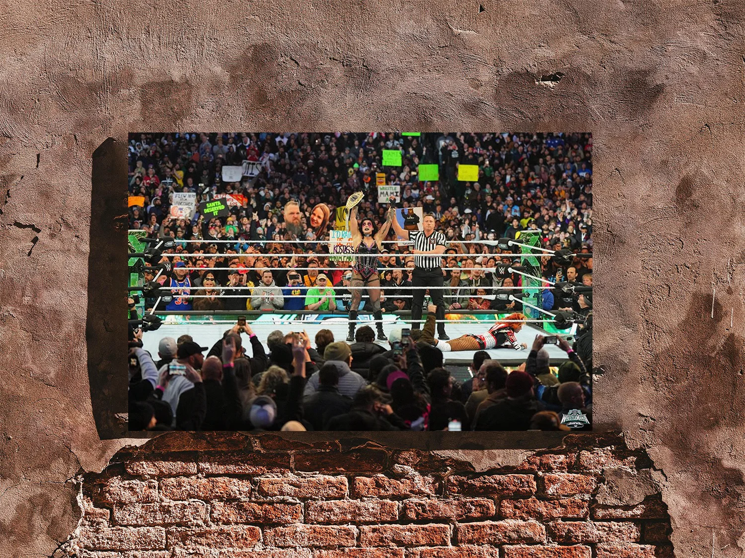 Wrestlemania 40 Rhea Ripley Womans World Champion Poster | WWE Wrestling Room De, изображение 4