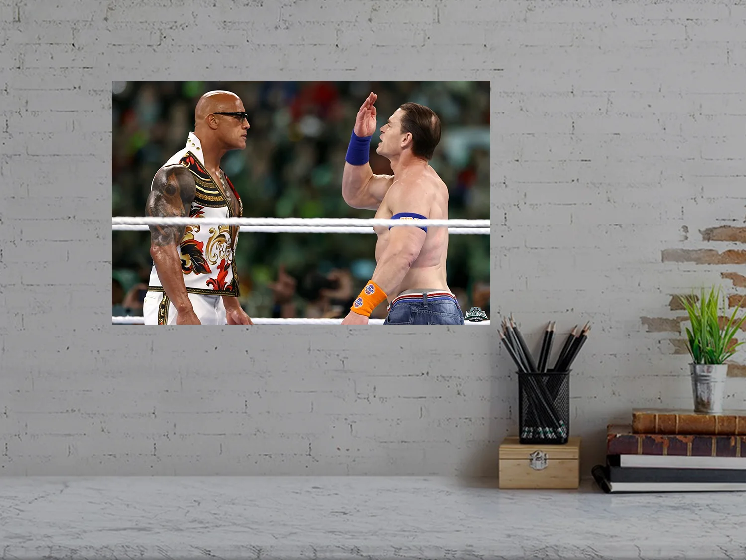 Wrestlemania 40 Poster John Cena And The Rock You Can't See Me Gloss Print | Wre, изображение 3