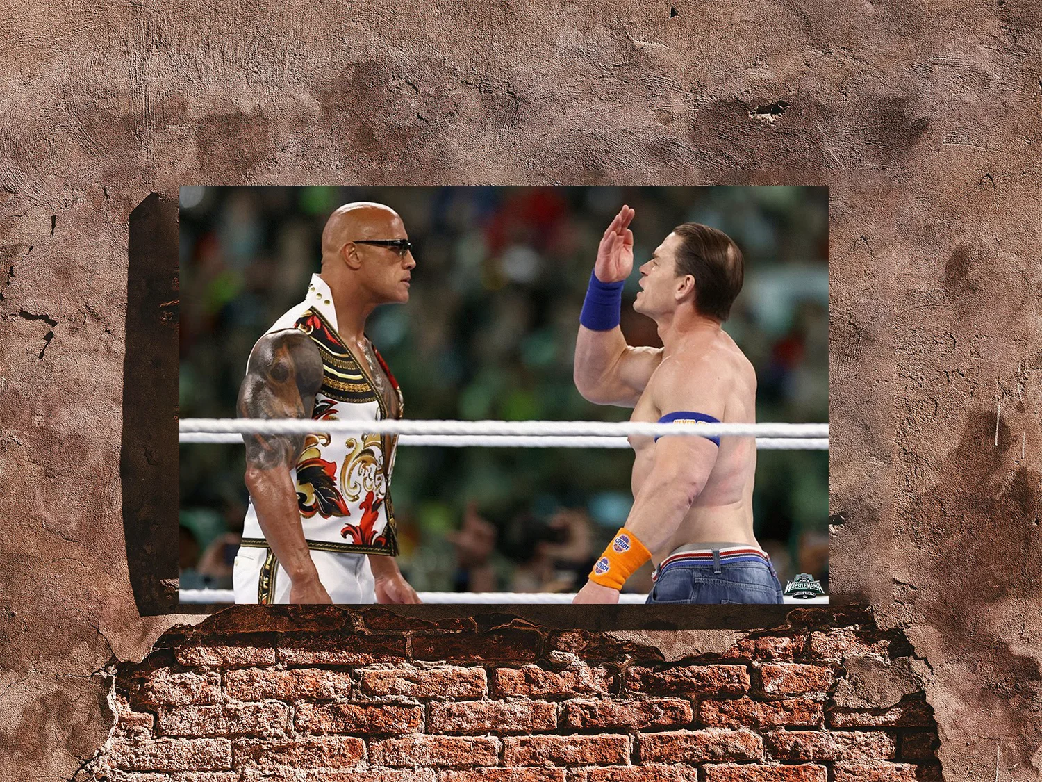 Wrestlemania 40 Poster John Cena And The Rock You Can't See Me Gloss Print | Wre, изображение 4