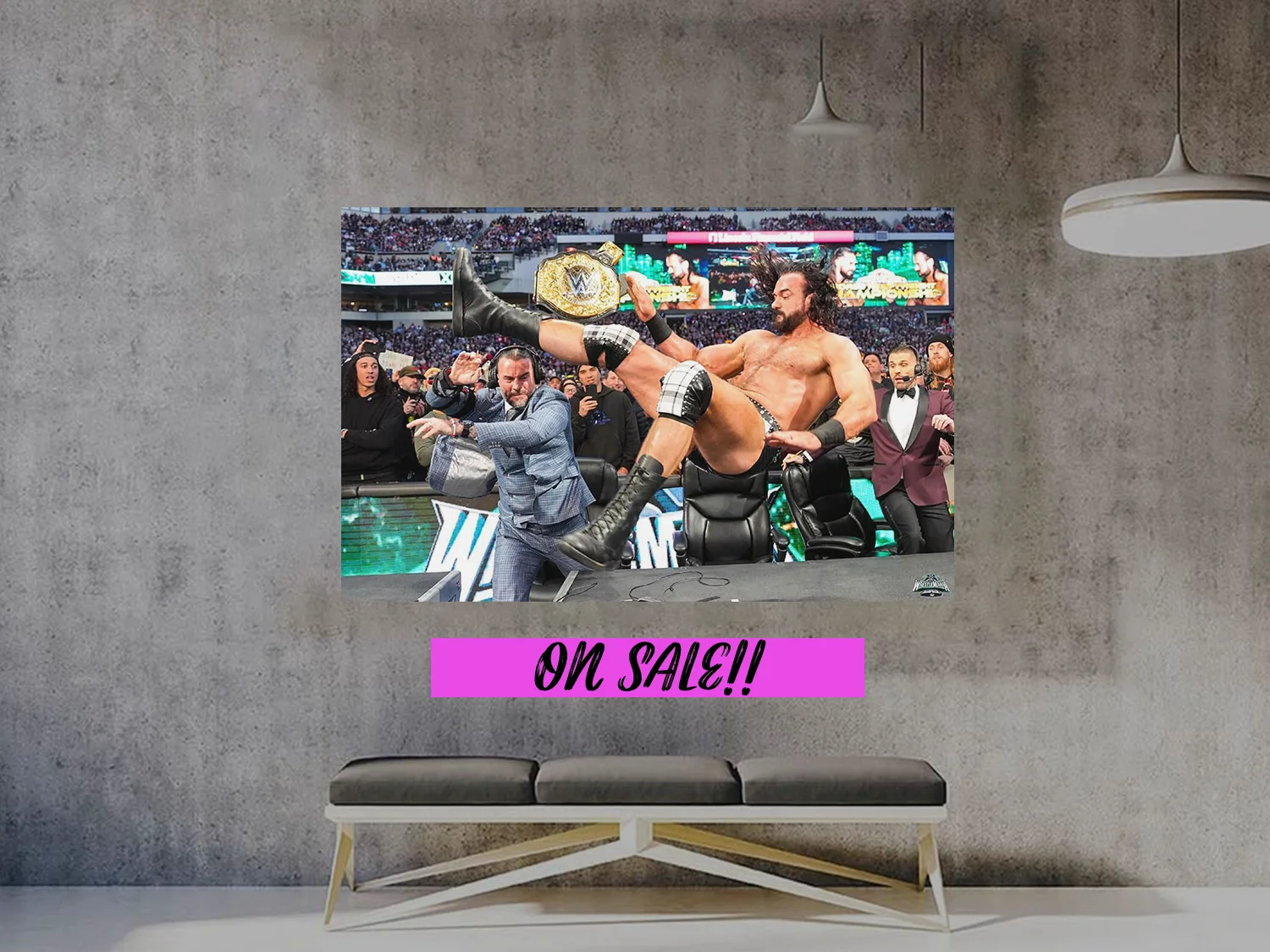 Wrestlemania 40 CM Punk Drew McIntyre Poster Print | Ideal Gift for Wrestling Fa, image 2