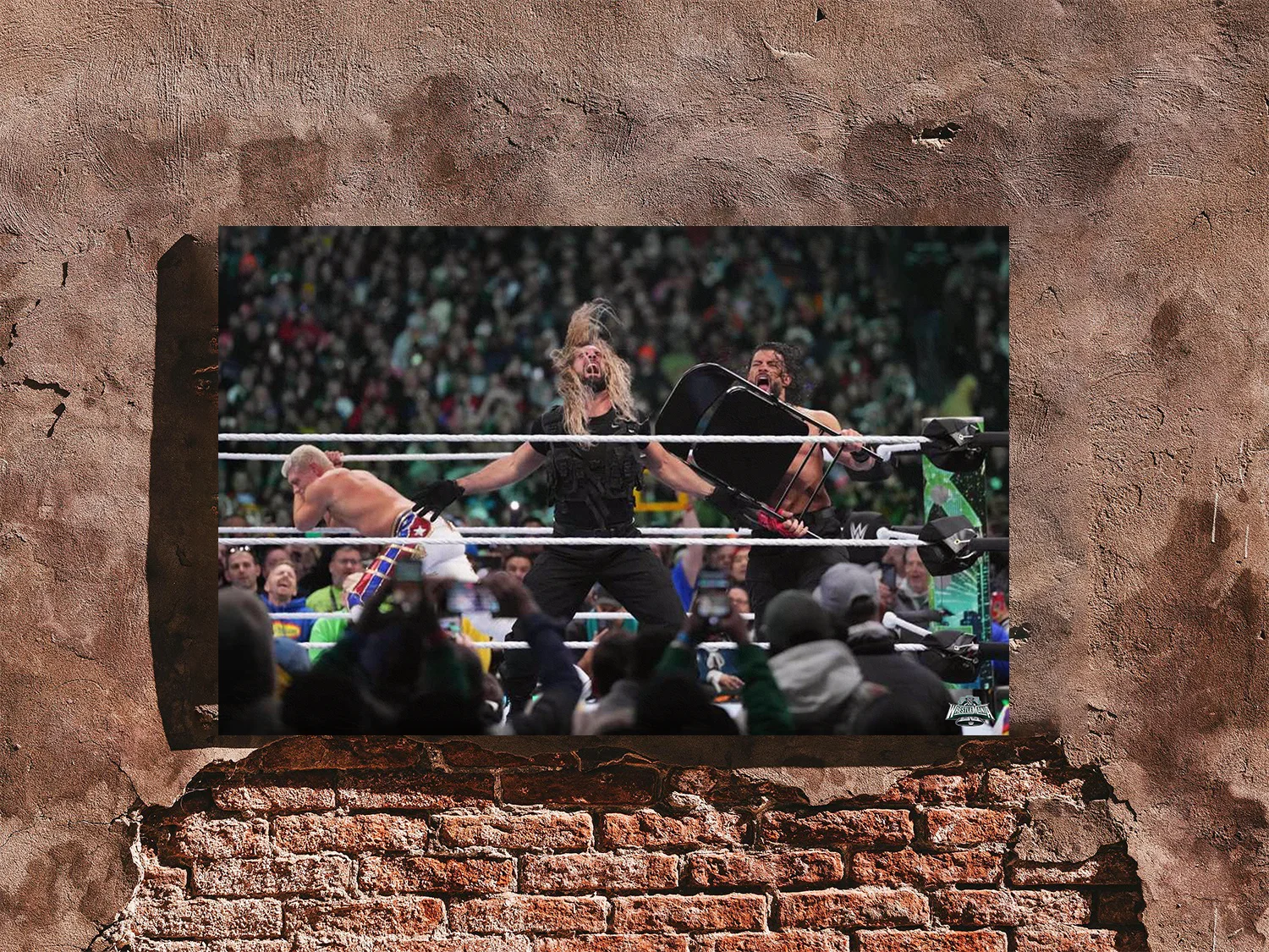 Roman Rigns Takes Steel Revenge on Seth Rollins Poster | Wrestlemania 40 Memorab, изображение 4