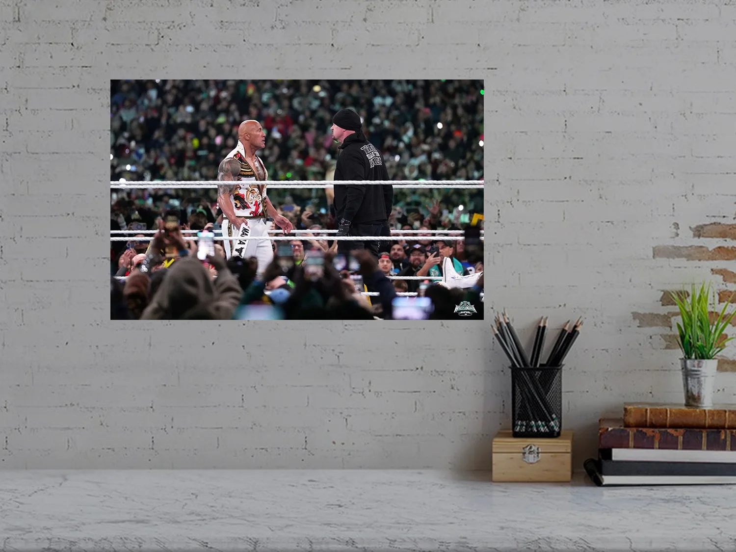 The Rock And The Undertaker Epic Stare Down - Wrestlemania 40 Poster Print | Pre, image 3
