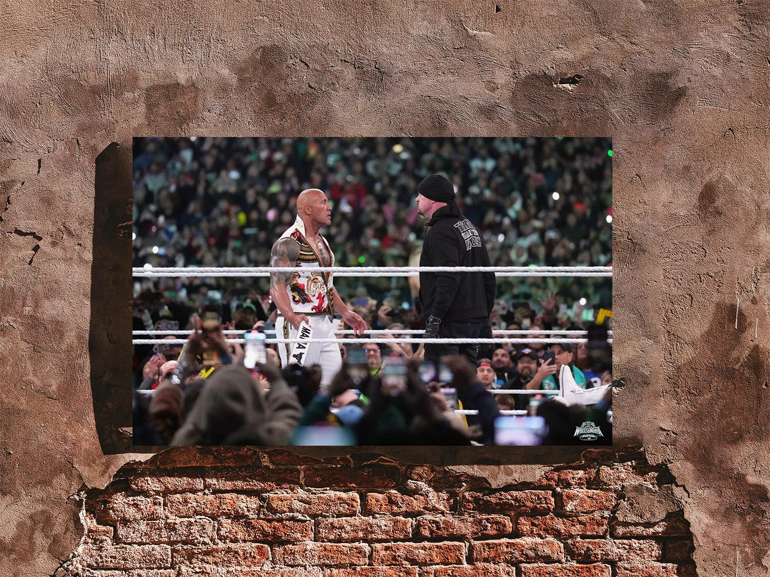 The Rock And The Undertaker Epic Stare Down - Wrestlemania 40 Poster Print | Pre, image 4