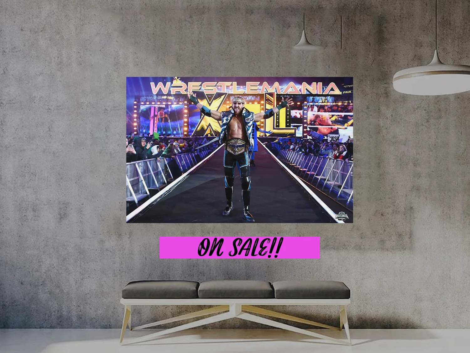Logan Paul United States Champion Entrance Gloss Poster | Wrestlemania 40 |, изображение 2