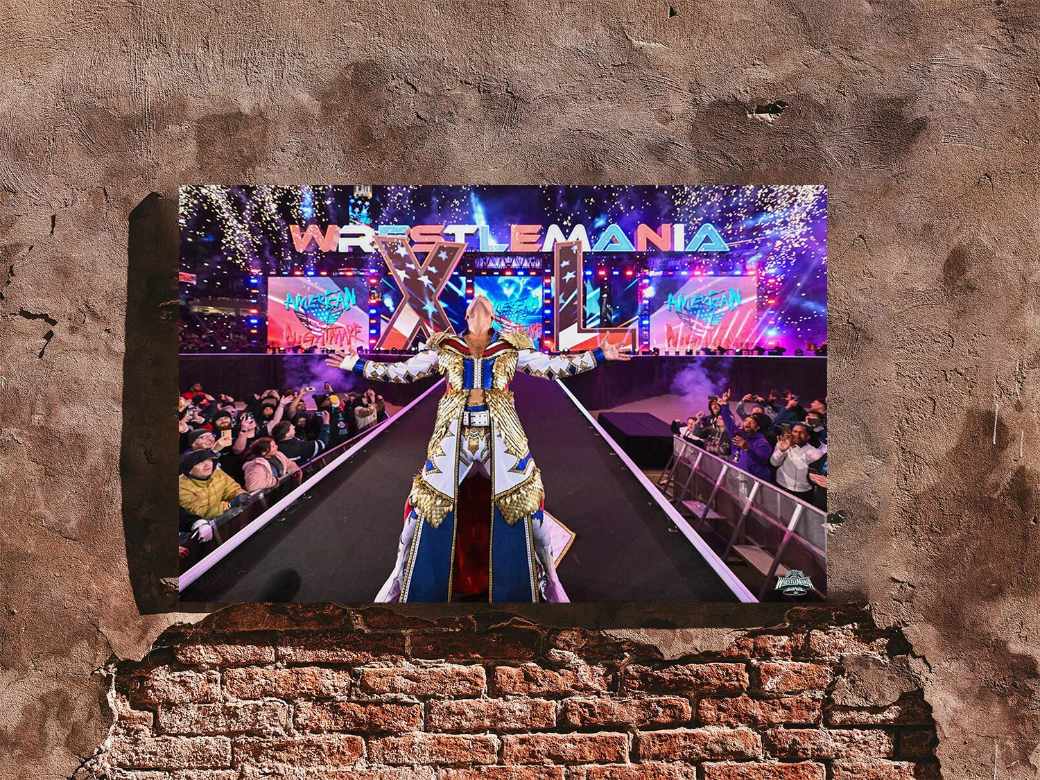 Cody Rhodes Entrance with Fireworks Wrestlemania 40 Poster | Premium Gloss | Hom, изображение 4