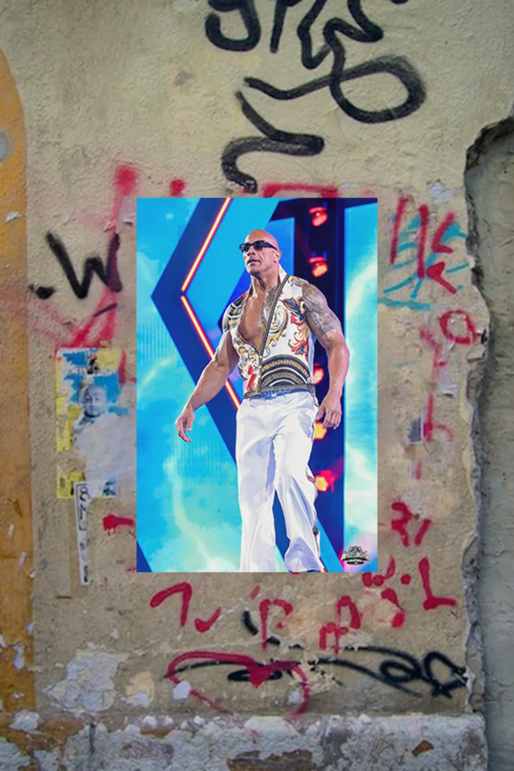 WWE Wrestlemania 40 The Rocks Entrance Gloss Poster | Wrestlemania 40 Design | P, изображение 4