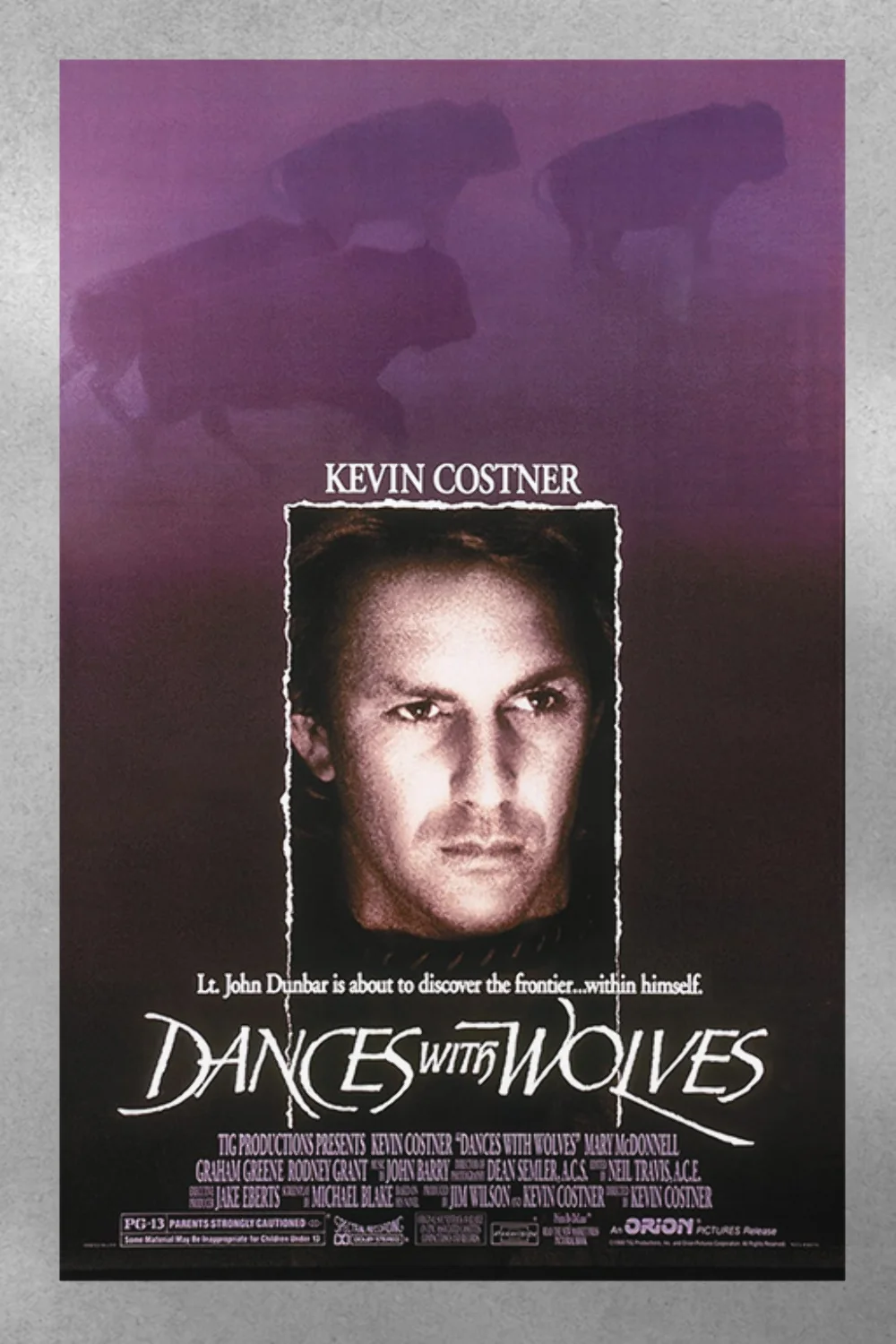 Dances with Wolves Kevin Costner Poster | Classic Film Decor | Gloss Finish | Mo, изображение 3