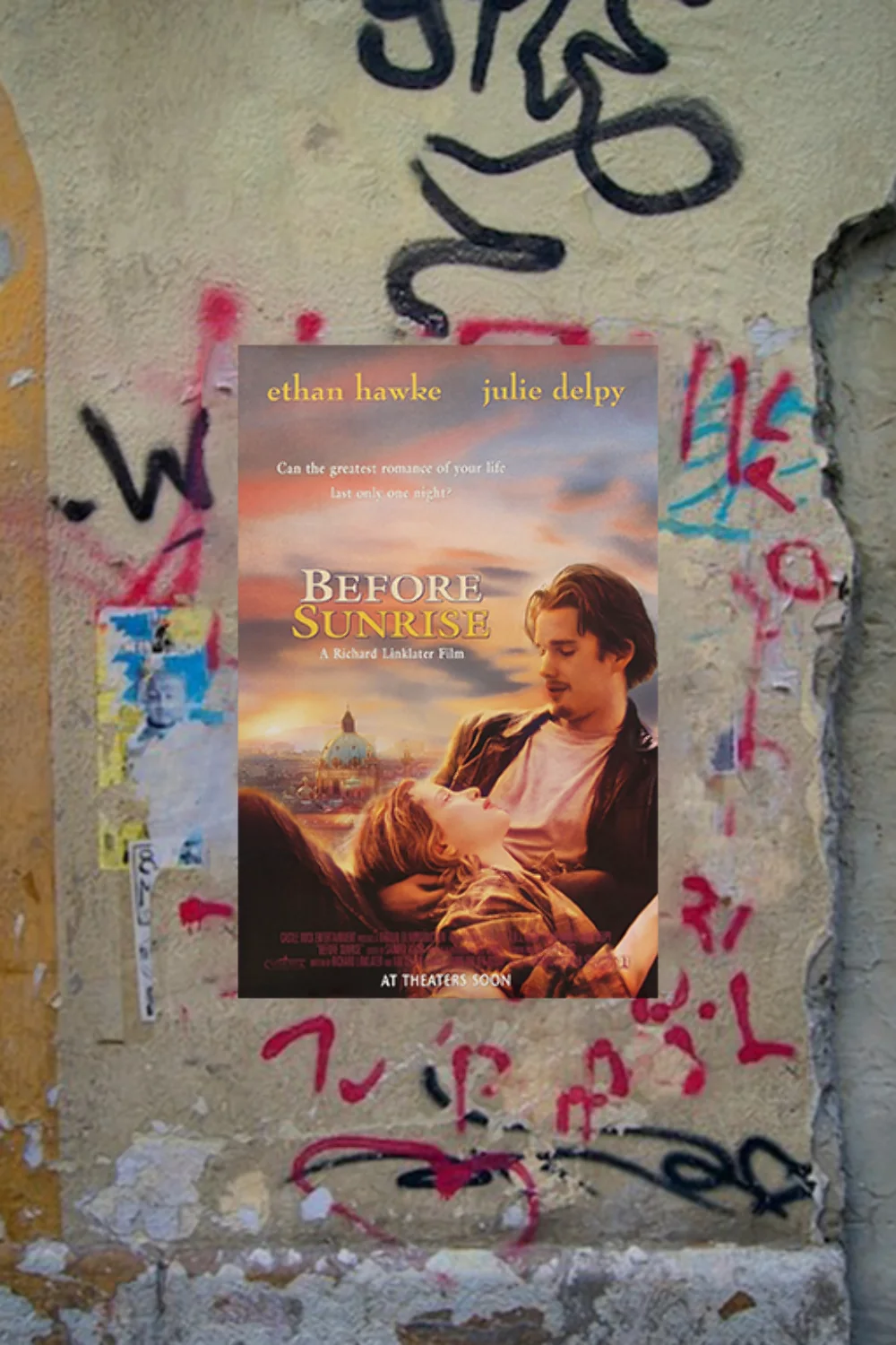 Before Sunrise Ethan Hawke Julie Delpy Poster | Film Movie Design Art Print, изображение 4