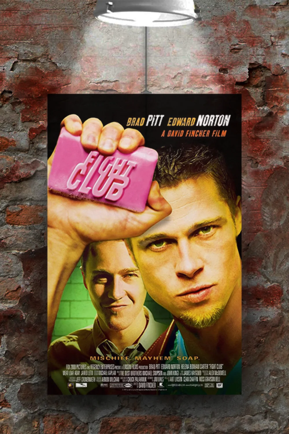 Fight Club Edward Norton Brad Pitt Premium Gloss Poster | Film Design | Cult Cla, изображение 2