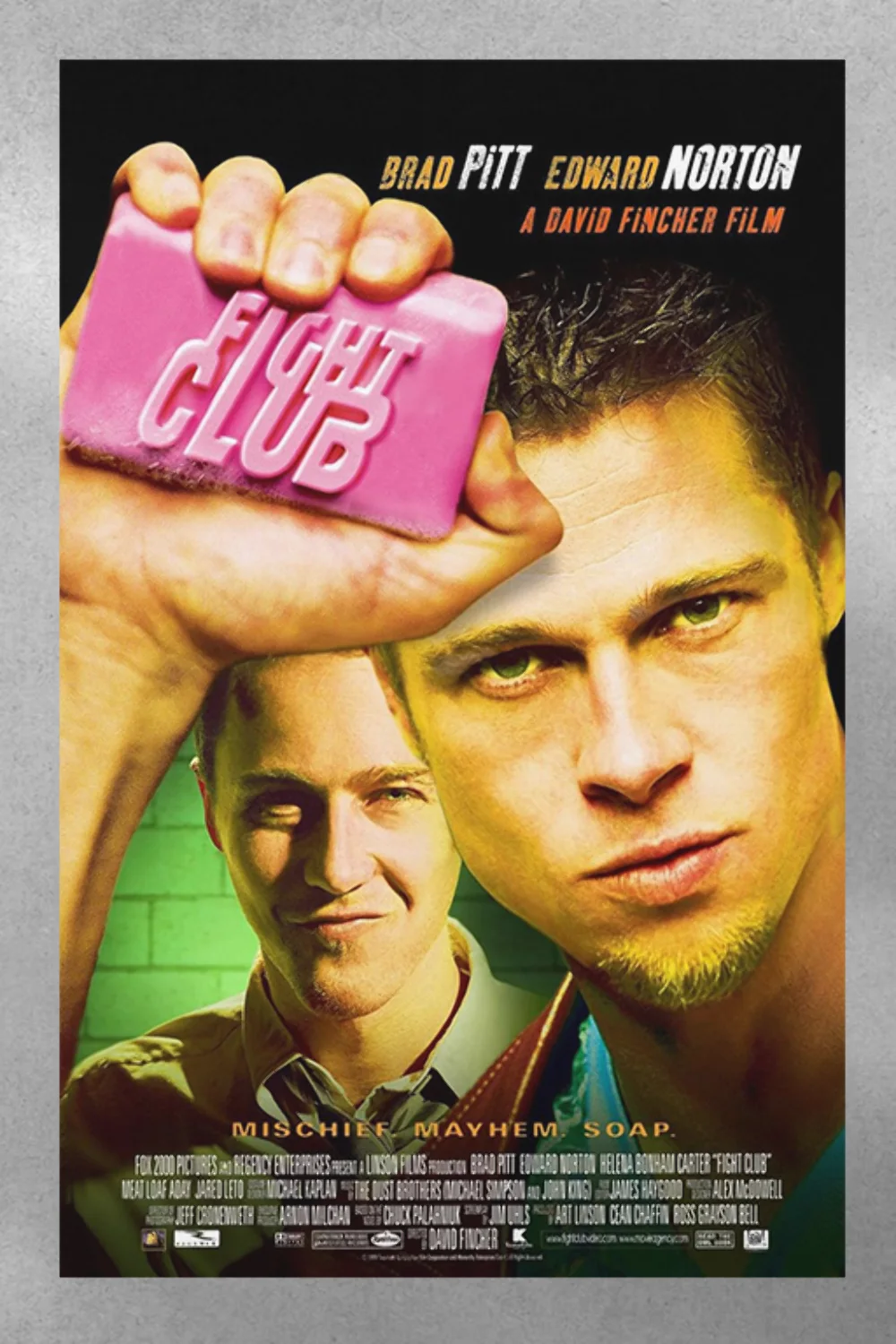 Fight Club Edward Norton Brad Pitt Premium Gloss Poster | Film Design | Cult Cla, изображение 3