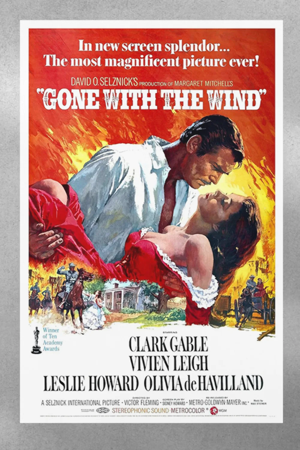 Gone with the Wind Vivien Leigh Clark Gable Poster Print | Classic Film Wall Art, изображение 3