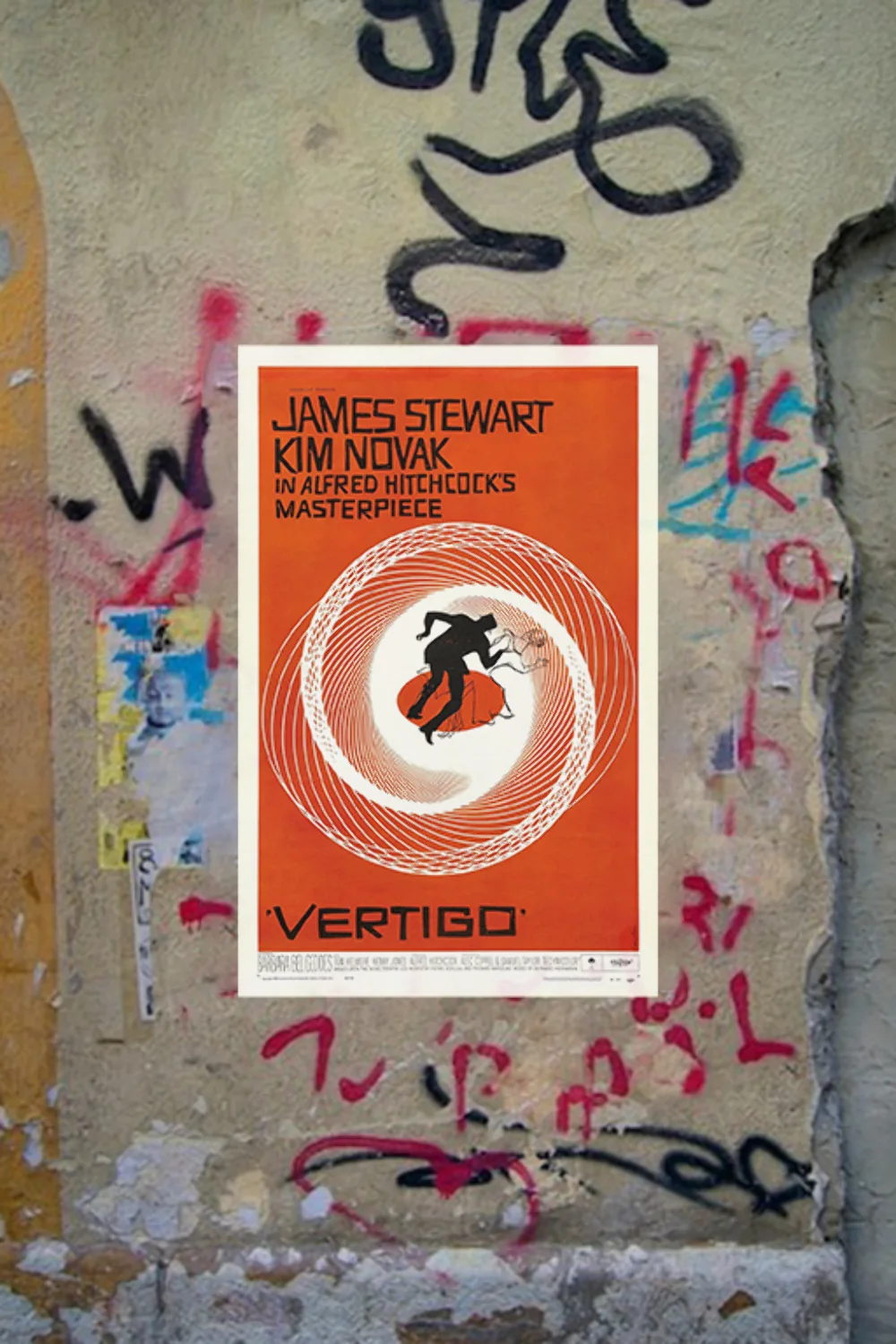 Vertigo Film Poster James Stewart Kim Novak Hitchcock Classic | Movie Memorabili, изображение 4