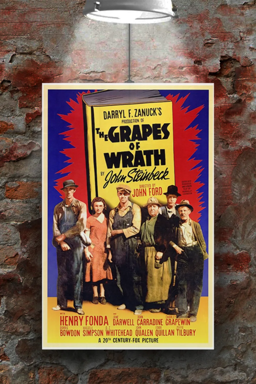 The Grapes of Wrath Henry Fonda Poster | Classic Film Wall Art | Vintage Movie D, изображение 2