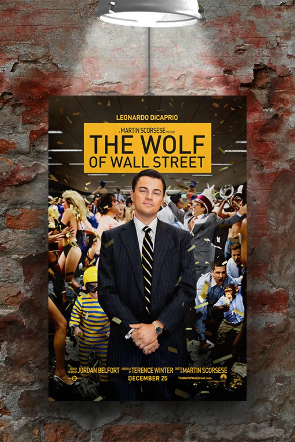 The Wolf of Wall Street Leonardo DiCaprio Poster Print | Films-themed Gloss Wall, изображение 2