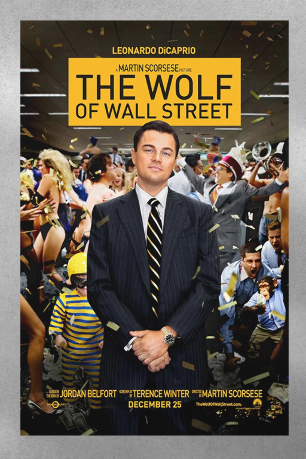 The Wolf of Wall Street Leonardo DiCaprio Poster Print | Films-themed Gloss Wall, изображение 3