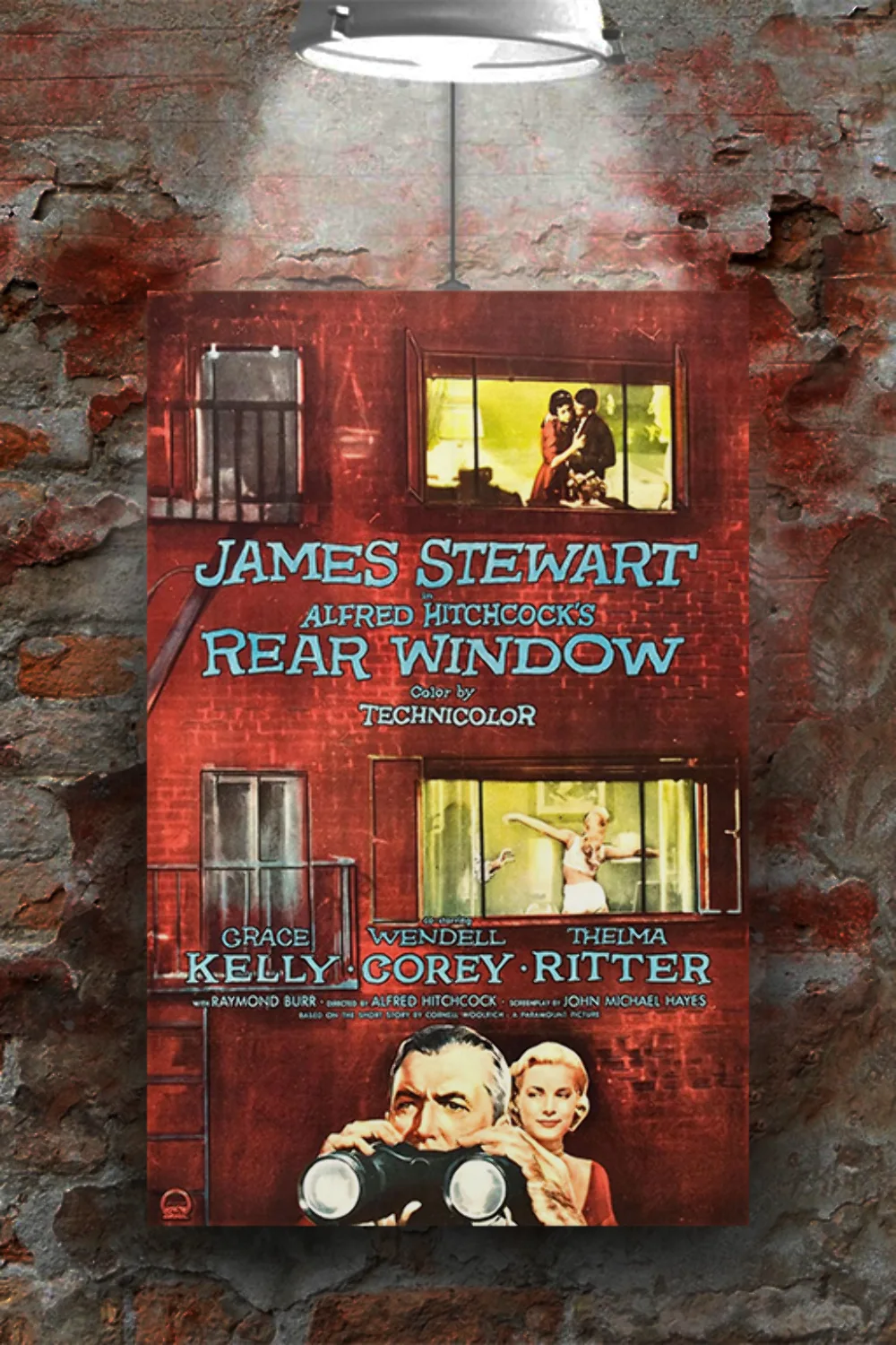 Rear Window Grace Kelly James Stewart Gloss Poster | Classic Film Noir Art Print, изображение 2