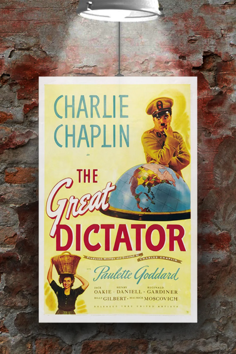 The Great Dictator Charlie Chaplin | Premium Gloss Poster | Film Vintage Design, image 2