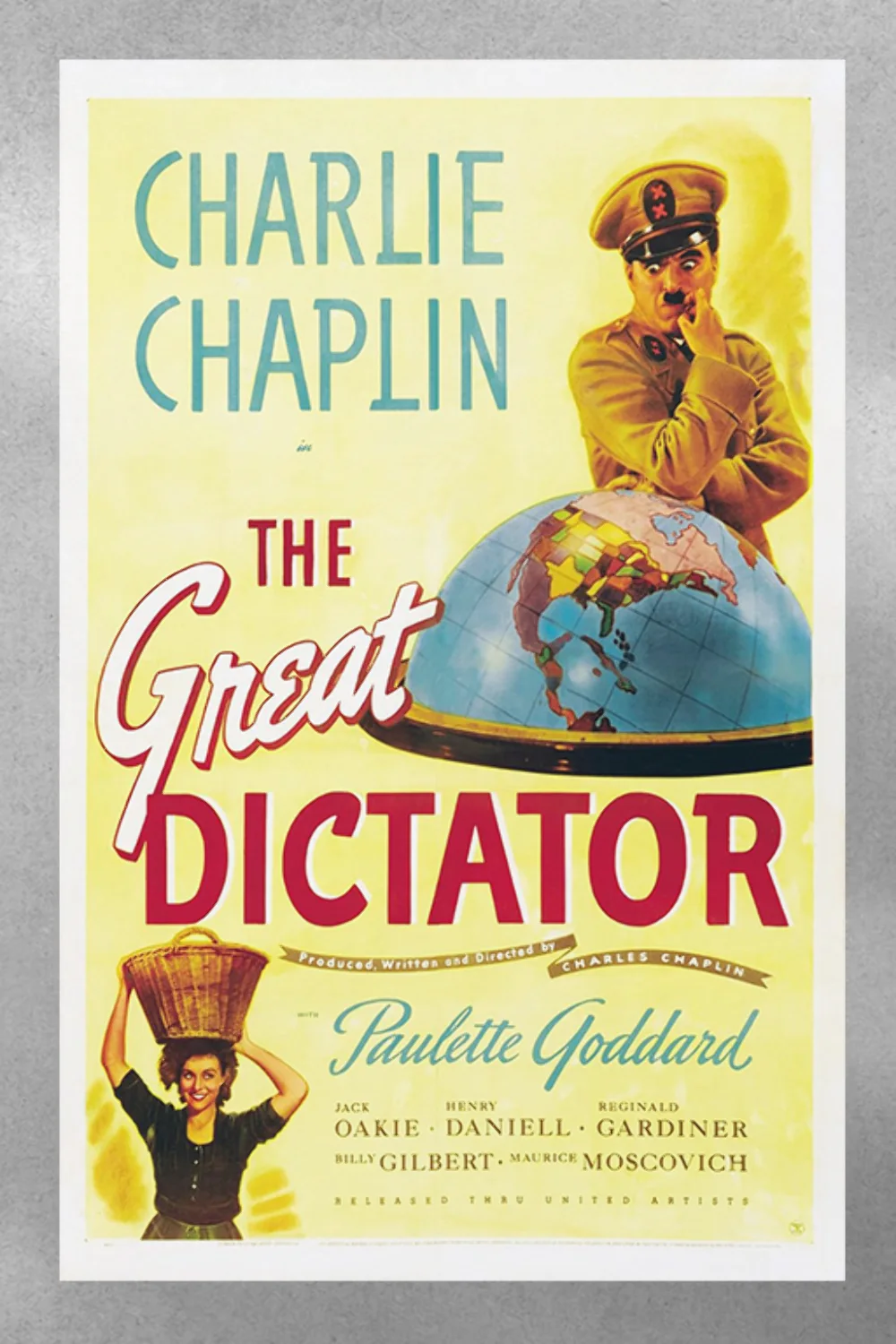 The Great Dictator Charlie Chaplin | Premium Gloss Poster | Film Vintage Design, image 3