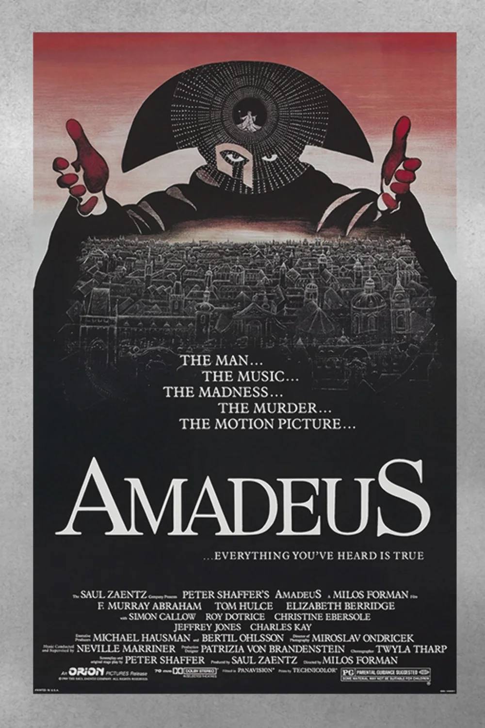 Amadeus | Tom Hulce | Antonio Salieri | Gloss Poster | Film Memorabilia | Mozart, изображение 3