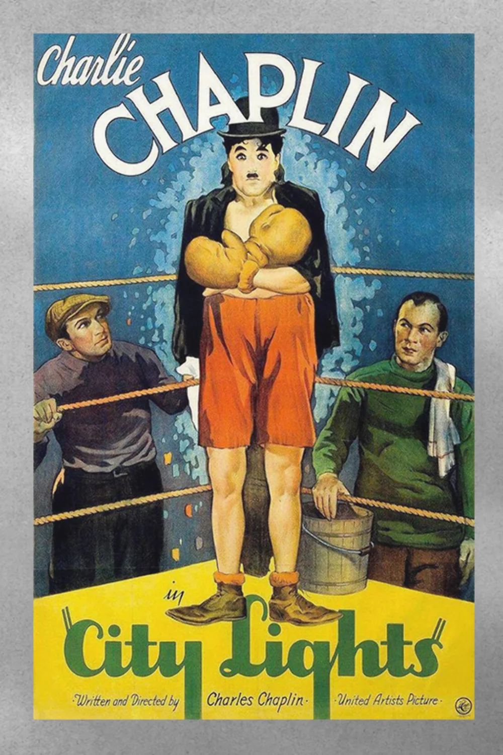 City Lights Poster Charlie Chaplin | Vintage Film Print | Gloss Wall Art Décor, изображение 3