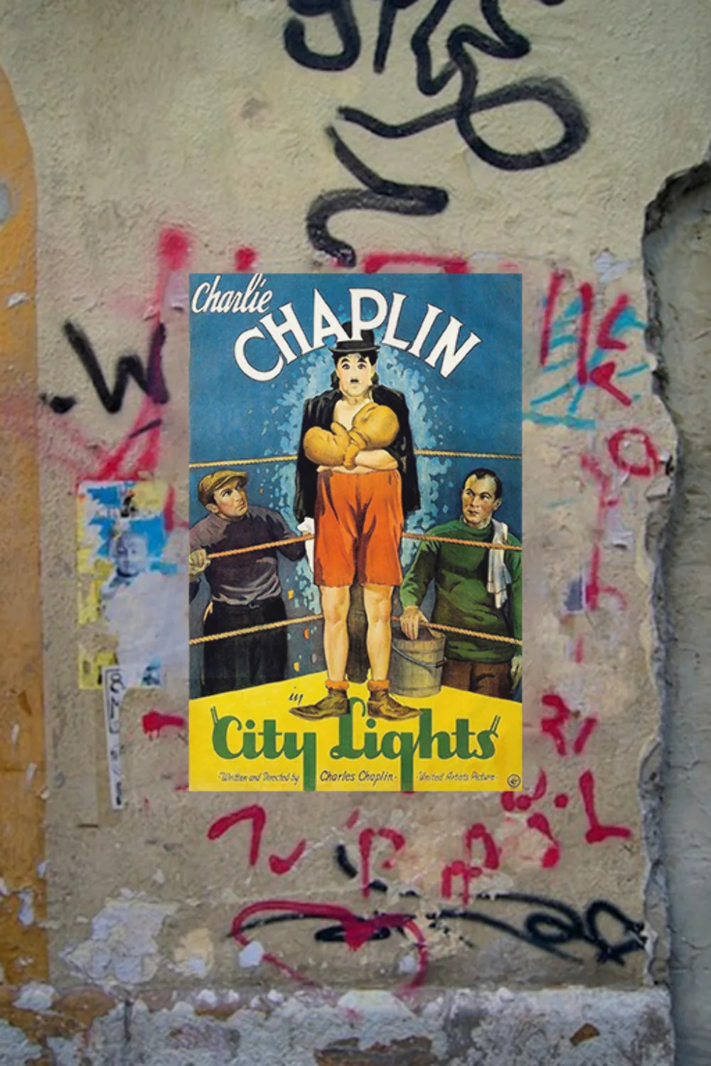 City Lights Poster Charlie Chaplin | Vintage Film Print | Gloss Wall Art Décor, изображение 4