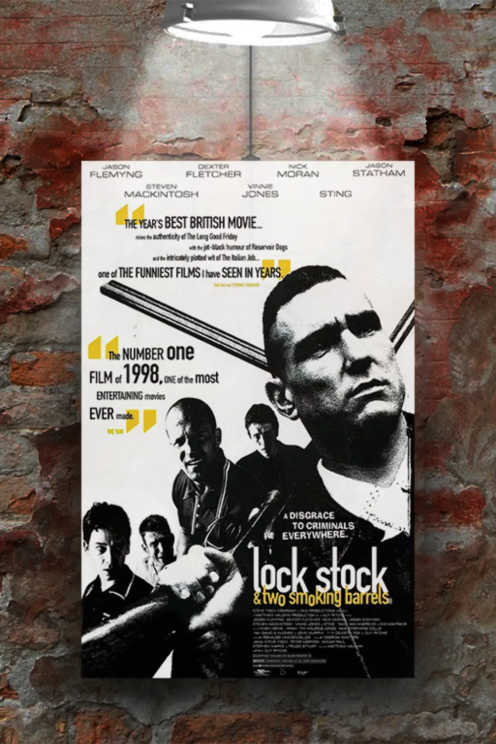 Lock, Stock and Two Smoking Barrels - Jason Statham Gloss Film Poster | Vintage, изображение 2