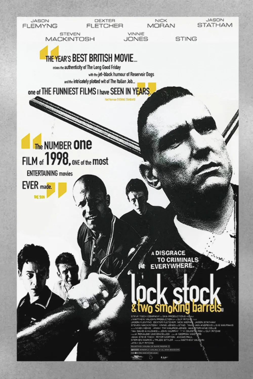 Lock, Stock and Two Smoking Barrels - Jason Statham Gloss Film Poster | Vintage, изображение 3