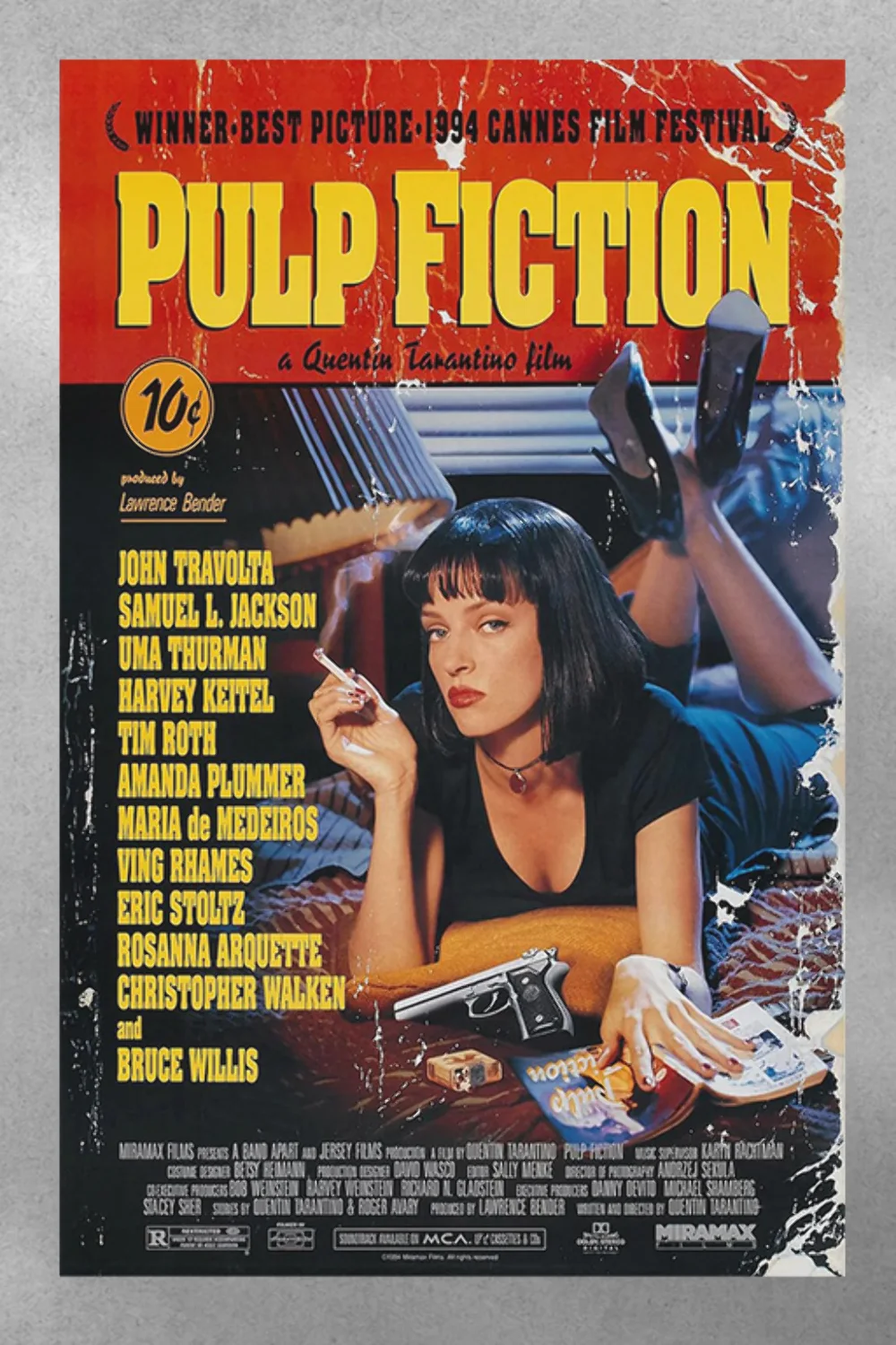 Pulp Fiction Quentin Tarantino Gloss Poster | Vintage Movie Art Print | Film Noi, изображение 3